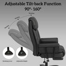 Big and Tall Office Chair, High Back Reclining Offices Desk Chairs with Wide Seat, Arms, Footrest, Office Chair