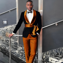 Black Velvet Jacket Men's 3 Piece Suit Wedding Groom Tuxedo 2024 Fashion Customized Men's Clothes Elegant