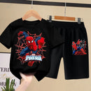 Disney Children's T-shirts Set Aoger Spiderman Boys Summer Trend Baby Short Sleeve Shorts Two-piece Set Kids Outfits