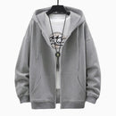 2023 US Size Zip Up Hoodies Autumn Hooded Sweatshirts Men's Hoodie Cardigan Solid Color Classic Jacket Men Coat Men Clothing