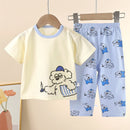 Children's Sets Cotton Kids Clothes short Sleeve Home Sleepwear Children's Clothing Boy Girl Spring and summer Tops Pants Suits