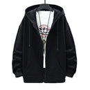 2023 US Size Zip Up Hoodies Autumn Hooded Sweatshirts Men's Hoodie Cardigan Solid Color Classic Jacket Men Coat Men Clothing