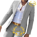 Suit for Men2-Piece Business Jacket Pants Khaki Wedding Best Man Tuxedo Slim Fit Formal Blazer Set Custom