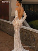 أحدث فستان زفاف حورية البحر بفتحة رقبة على شكل قلب عميق وظهر وهمي من Vestidos De Novias مخصص