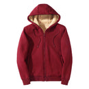 Winter Lambswool Coats Thicken Warm Jackets Long Sleeve Zipper Hoodies Casual Sports Fleece Black Coat Hooded Men Women Jacket