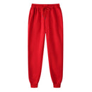 Men's Black Sport Casual Sweatpants 2024 Autumn Winter Warm Fleece Lined Ankle-Banded Trouser With Pocket Plus SIze Baggy Pants