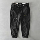 2025 New Spring Autumn Men Pure Cotton Men Cargo Pants Korean Style Male Casual Loose Belt Mid Waist Man Trouser Plus Size 4XL
