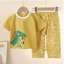 Children's Sets Cotton Kids Clothes short Sleeve Home Sleepwear Children's Clothing Boy Girl Spring and summer Tops Pants Suits