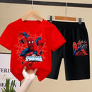 Disney Children's T-shirts Set Aoger Spiderman Boys Summer Trend Baby Short Sleeve Shorts Two-piece Set Kids Outfits