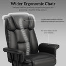 Big and Tall Office Chair, High Back Reclining Offices Desk Chairs with Wide Seat, Arms, Footrest, Office Chair
