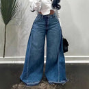 Vintage American Style Wide Leg Jeans Spliced Or Length Bell Bottom Fringebell-Bottom Pants For Men And Women