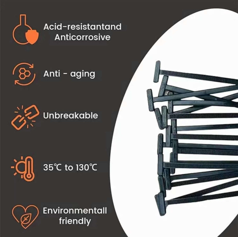 MechaFix Ultra™ Releasable Cable Ties - Heavy-Duty Multi-Size for Vehicle & Pipe Systems