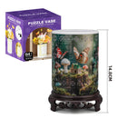 3D Puzzle Jar with Wooden Lid – 96 Pieces Pen & Utensil Holder