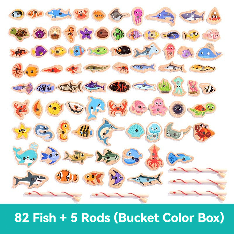 Montessori Early Learning Magnetic Fishing Toys Bucket Ocean Theme Fun