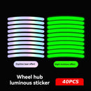 ملصقات حواف العجلات المضيئة بتقنية الليزر RGB - ملصقات عاكسة عالمية للسلامة الليلية