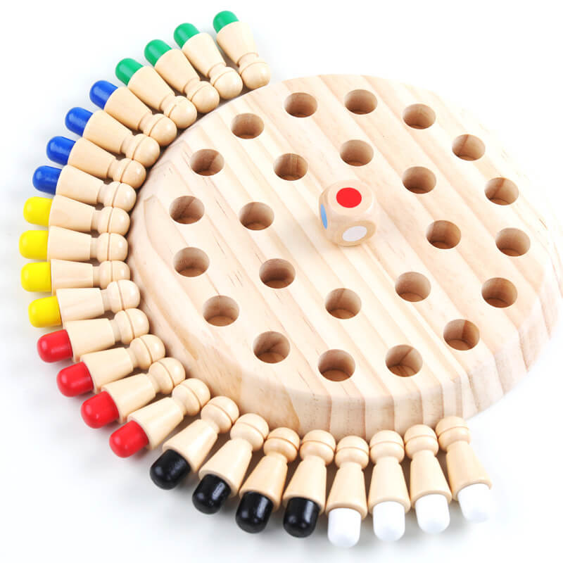 Wooden educational toys for children | Color Memory Chess for Training Memory and Concentration