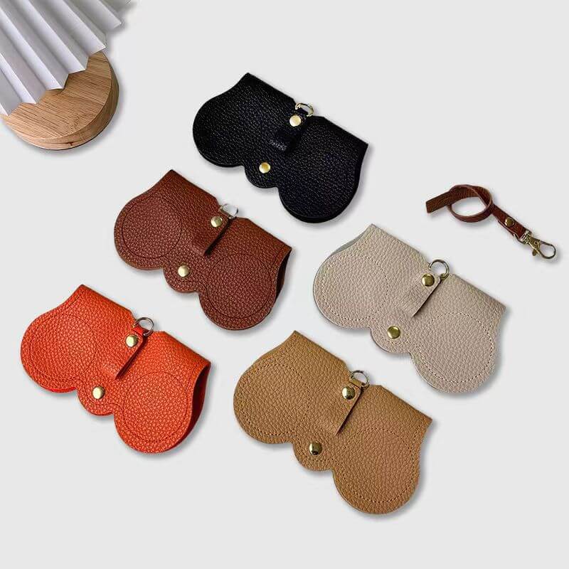 High-End Leather Portable Sunglasses and Reading Glasses Case