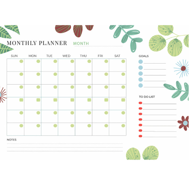 Attractive Reusable Monthly Planner Organizer Dry-Erase Whiteboard Wet/Dry Magnetic Glass Metal Wood Pet Board