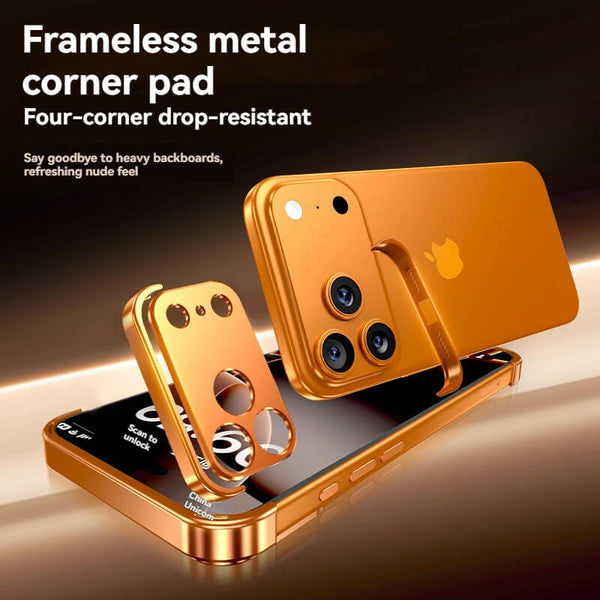Metal Corner Bumper Phone Case for iPhone 17 Pro Max – Shockproof Luxury Protective Cover