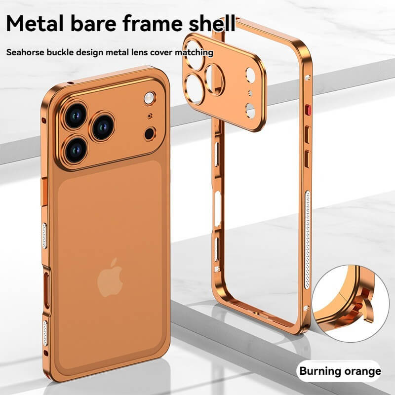 Metal Corner Bumper Phone Case for iPhone 17 Pro Max – Shockproof Luxury Protective Cover