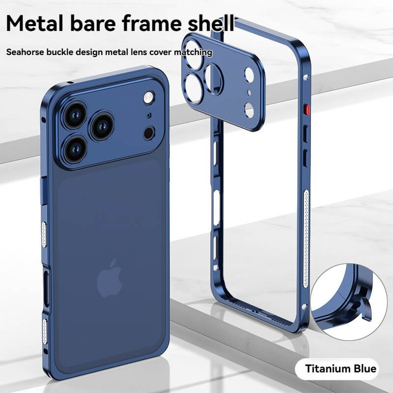 Metal Corner Bumper Phone Case for iPhone 17 Pro Max – Shockproof Luxury Protective Cover