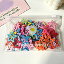 100PCS Cute Colorful Star Hair Clips – 100 قطعة من مشابك الشعر الملونة بتصميم النجمة