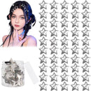 100PCS Cute Colorful Star Hair Clips – 100 قطعة من مشابك الشعر الملونة بتصميم النجمة