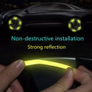 ملصقات حواف العجلات المضيئة بتقنية الليزر RGB - ملصقات عاكسة عالمية للسلامة الليلية