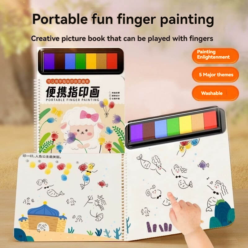 Portable fun finger painting