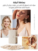 مجموعة منظم مجوهرات سفر جلدية فاخرة - حافظة متعددة الطبقات قابلة للطي ومقاومة للتآكل لمستلزمات السفر التجارية الفاخرة 