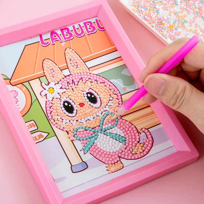 Labubu DIY Dot Drill Painting Materials Kit for Kids