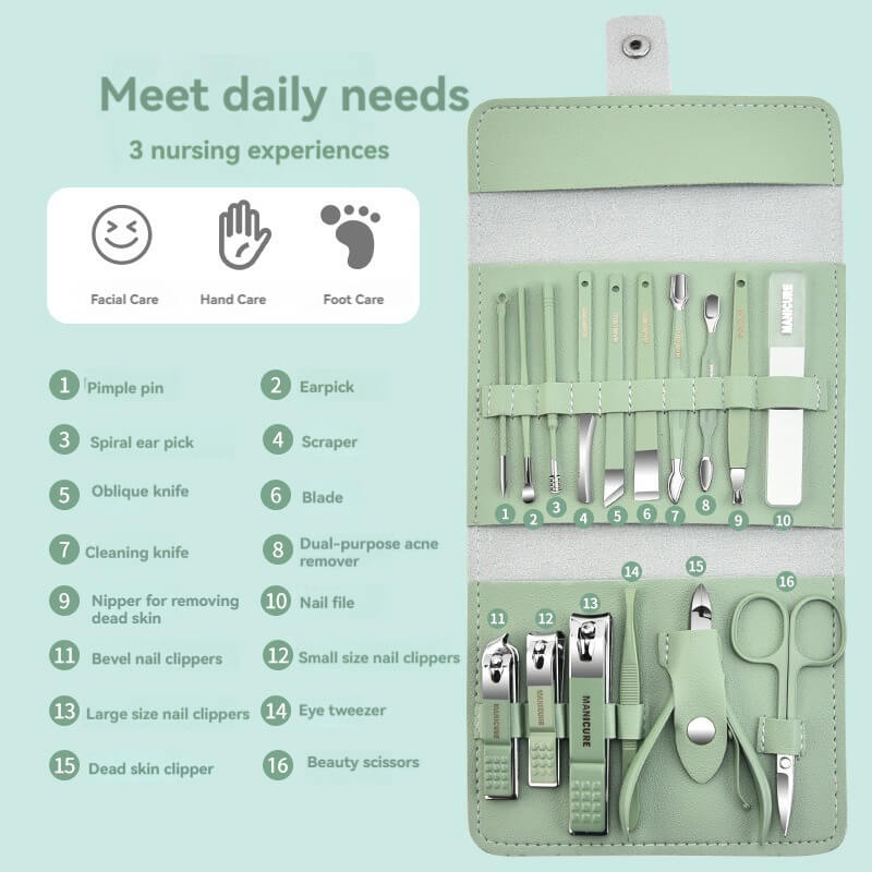 Hot Sale Stainless Steel Nail Clipper 16PCS Set