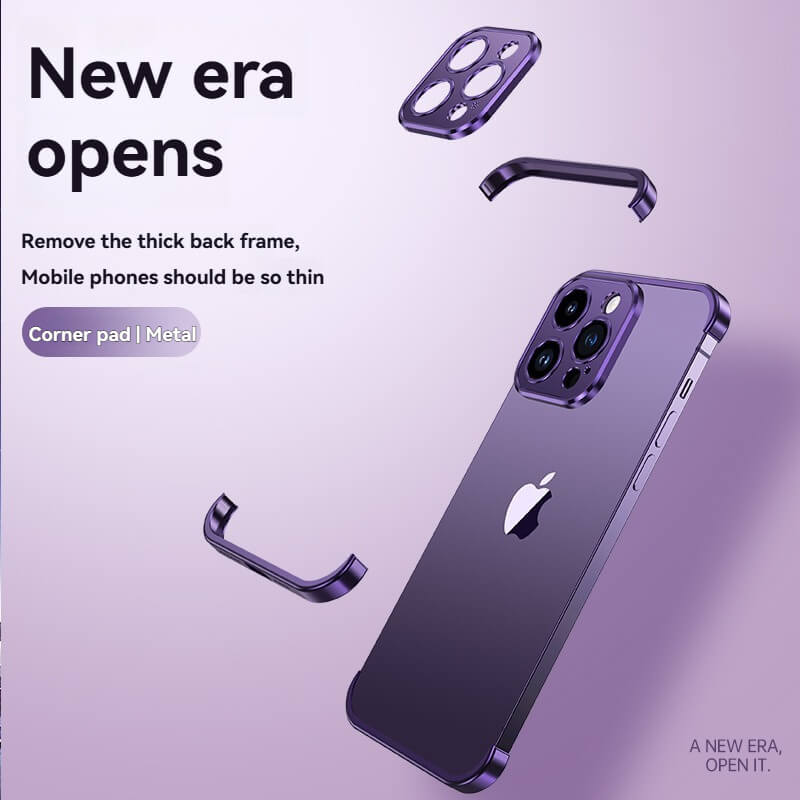 Metal Corner Bumper Phone Case for iPhone 17 Pro Max – Shockproof Luxury Protective Cover