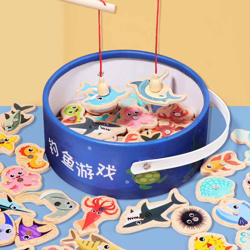 Montessori Early Learning Magnetic Fishing Toys Bucket Ocean Theme Fun