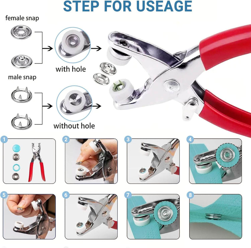 Fixara™ – Metal Snap Button & Press Tool Kit