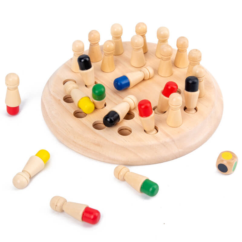 Wooden educational toys for children | Color Memory Chess for Training Memory and Concentration