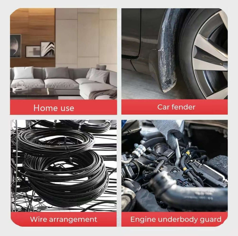 MechaFix Ultra™ Releasable Cable Ties - Heavy-Duty Multi-Size for Vehicle & Pipe Systems