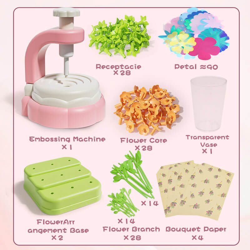 Creative DIY Flower Bouquet Kit - Colorful Handmade Flower Arranging Toy Birthday Gift