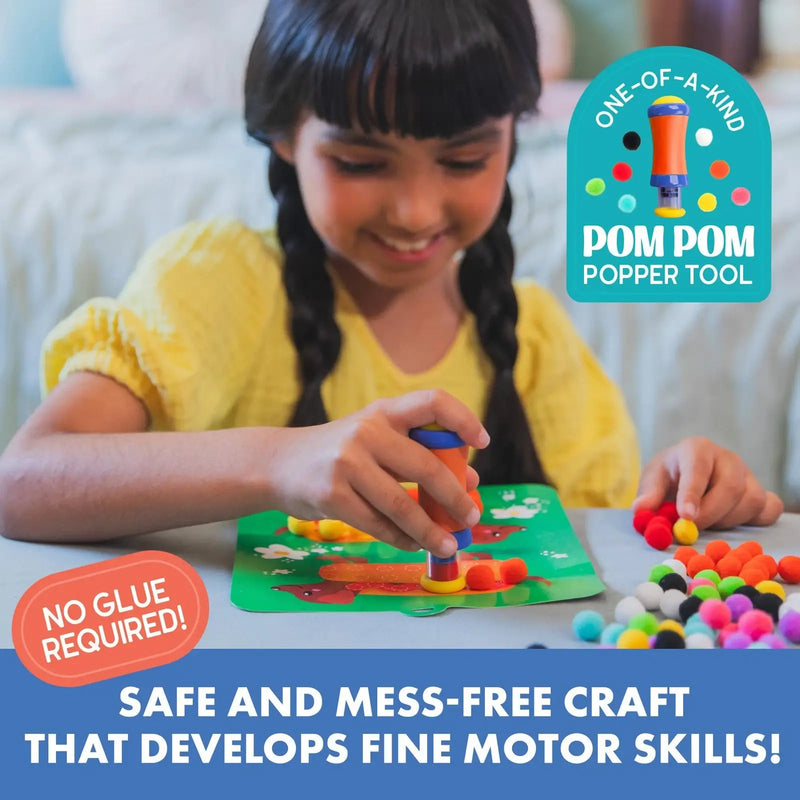 Pom Pom Arts & Crafts Kit – Mess-Free DIY Creativity for Kids 5+