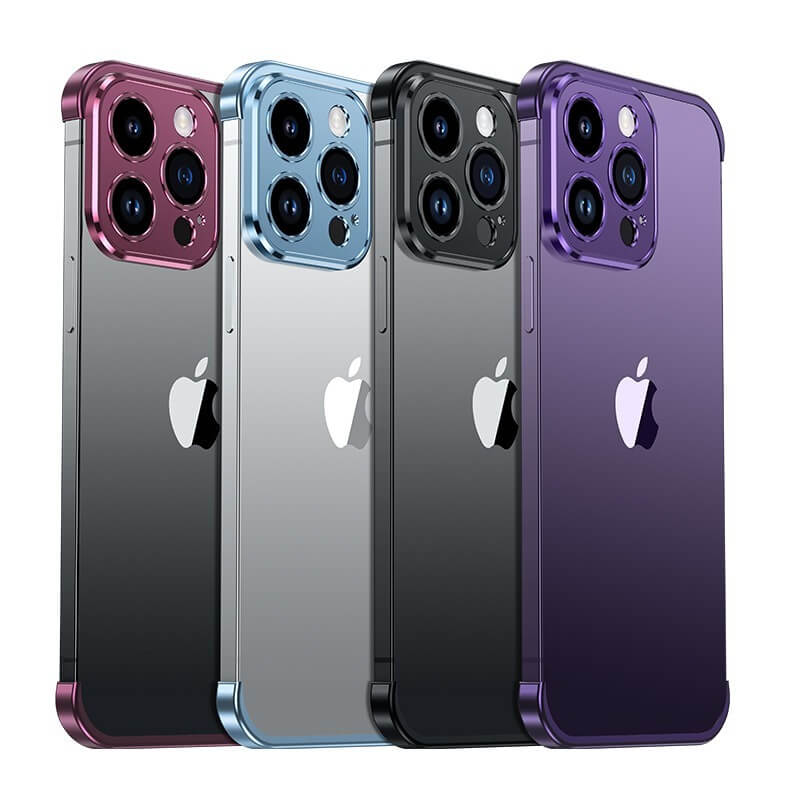 Metal Corner Bumper Phone Case for iPhone 17 Pro Max – Shockproof Luxury Protective Cover