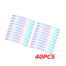 ملصقات حواف العجلات المضيئة بتقنية الليزر RGB - ملصقات عاكسة عالمية للسلامة الليلية