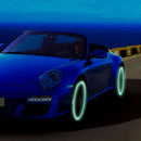 ملصقات حواف العجلات المضيئة بتقنية الليزر RGB - ملصقات عاكسة عالمية للسلامة الليلية