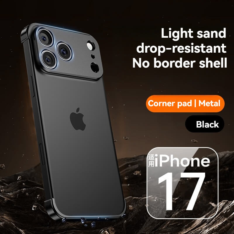 Metal Corner Bumper Phone Case for iPhone 17 Pro Max – Shockproof Luxury Protective Cover