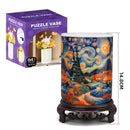3D Puzzle Jar with Wooden Lid – 96 Pieces Pen & Utensil Holder