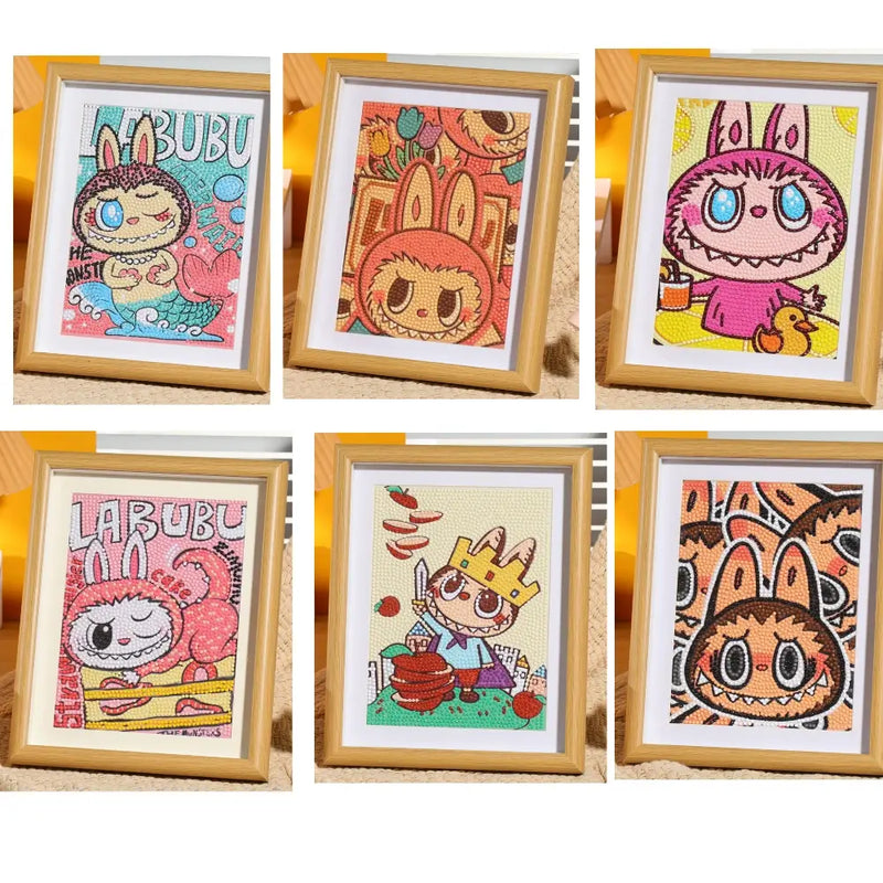 Labubu DIY Dot Drill Painting Materials Kit for Kids