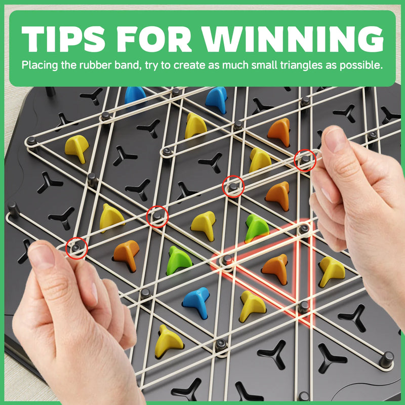 Chain Triangle-The Essential Classic Rubber Band Game for Family Parties