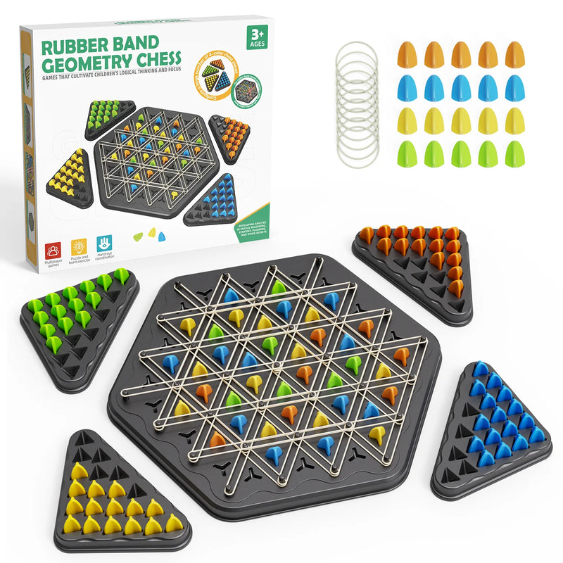 Chain Triangle-The Essential Classic Rubber Band Game for Family Parties