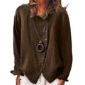 Solid Color Casual Shirts Women Autumn Long Sleeve Linen Shirts for Women Tunic Top Ladies Shirts blusa feminina рубашка женская