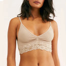 New Women Homewear Thin Bra Seamless Wire Free Ladies Lace Bralette Backless Cotton Sleep Women's Underwear Lace Lingerie