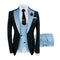 Men Suits 3 Pieces Tailored Best Man Groom Wedding Tuxedo Slim Fit Jacquard Two-color Blazer Jacket  Vest Pants Tuxedo Clothing